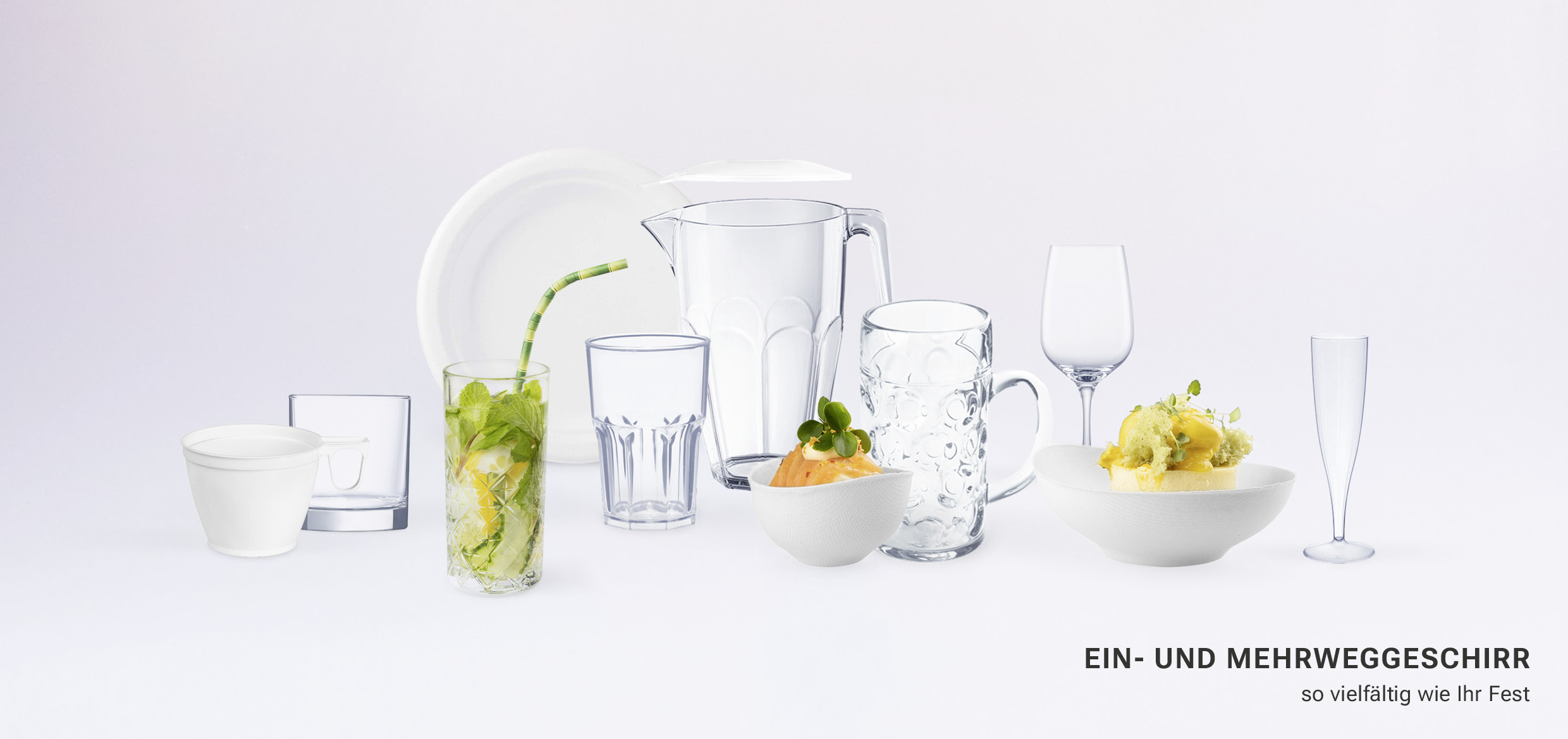 Ein- und Mehrweggeschirr