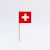 Zahnstocherfähnchen Schweiz 2,5 x 3,8 cm (100 Stück), Modell 751 / Piques à cocktail avec drapeau de la Suisse 2,5 cm x 3,8 cm (100 pièces), modèle 751