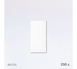Servietten 33 x 33 cm, 2-lagig, 1/8-Falz, im Beutel (250 Stück) / Serviettes 33 x 33 cm, double épaisseur, pliage 1/8, en sachet (250 pièces)