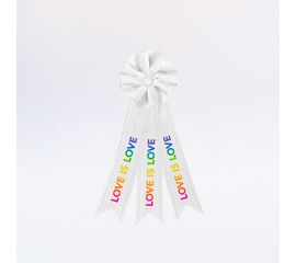Flots mit 3 Schleifen, Druck 5-farbig / Flots avec 3 rubans, impression 5 couleurs