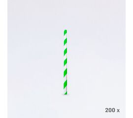 Trinkhalme / Röhrli grün-weiss (200 Stück), Modell 25888.2 / Pailles vert-blanc (200 pièces), Modèle 25888.2