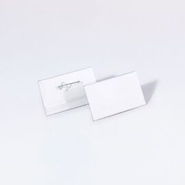 Namensschild 30 x 60 mm, Modell 730 / Porte-badges 30 mm x 60 mm, modèle 730