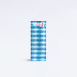 Bestecktaschen / Besteckbeutel PicNic Blue/Oktoberfest (350 Stück pro Box), Modell FIT270 / Pochette à couverts pique-nique bleue/Fête de la bière (350 par carton), modèle FIT270