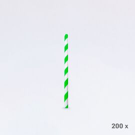 Trinkhalme / Röhrli grün-weiss (200 Stück), Modell 25888.2 / Pailles vert-blanc (200 pièces), Modèle 25888.2