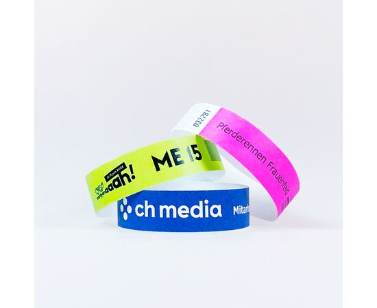 Kontrollbänder 1-farbig bedruckt (100 Stück), Modell 570 / Bracelet de contrôle unicolores (100 pièces), modèle 570