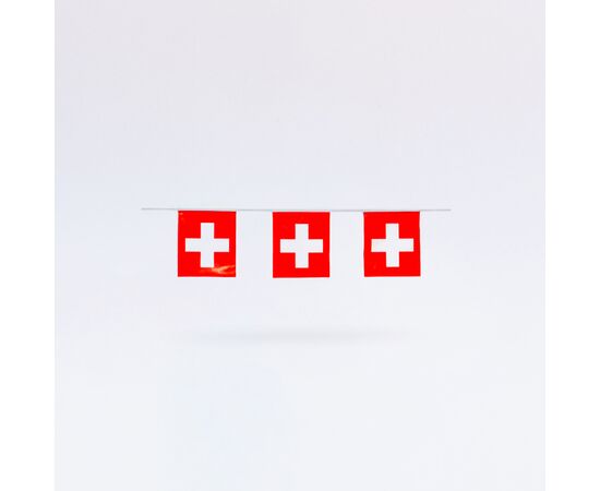 Fahnenkette Plastik Schweiz, Modell 781 / Guirlande du drapeau suisse en plastique, modèle 781