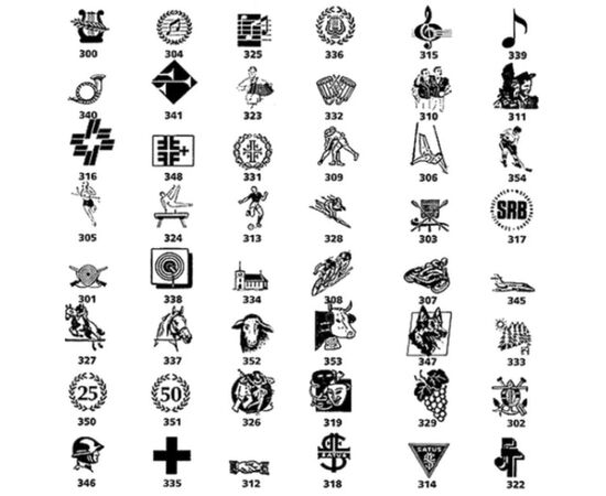 Lagerklischees, Modell Lagerklischee / Clichés, modèle clichés