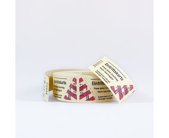 Eintrittsbillette in Rollenform, Rolle à 500 Billette, Modell 463 / Billets d'entrée sous forme de rouleau, rouleau de 500 billets, modèle 463