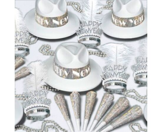 Deluxe Silvestersortiment silber, Modell 21 / Assortiment de luxe pour Nouvel An, argent, modèle 21