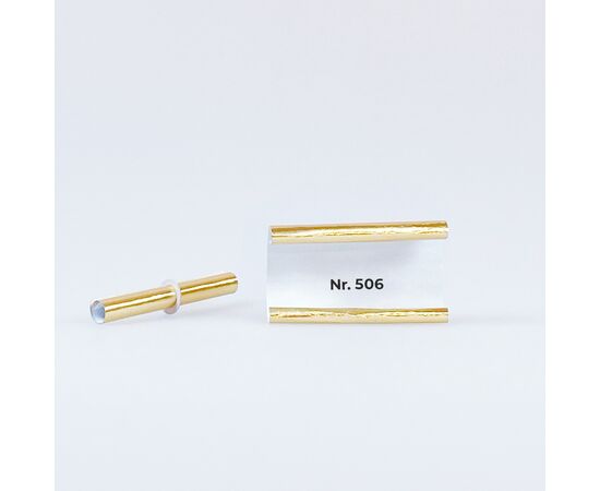 Röllchenlose ganz in gold, nummeriert (50 Stück), Modell 860.1_offen / Papillotes de couleur or, numérotées (50 pièces), modèle 860.1_ouvert
