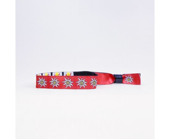 Stoffbänder «Edelweiss» [Rot] / Bracelets en tissu « Edelweiss » [rouge]