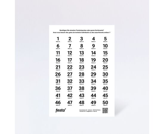 Selbstklebe-Nummern, Modell 211.1 / Numéros autocollants, modèle 211.1
