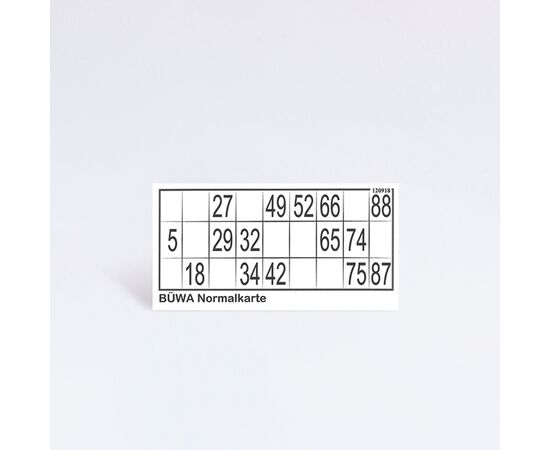 Lottokarten 14,5 x 7,2 cm, Sonderanfertigung, Modell 6001.S / Cartons de loto 14,5 x 7,2 cm, fabrication spéciale, modèle 6001.S
